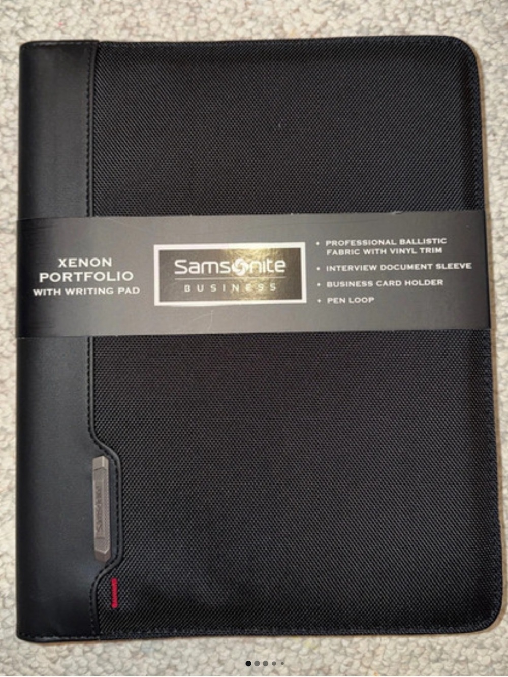 “New” Samsonite Business Xenon Portfolio With Writing Pad.   (12 1/2” X 9 3/4”)